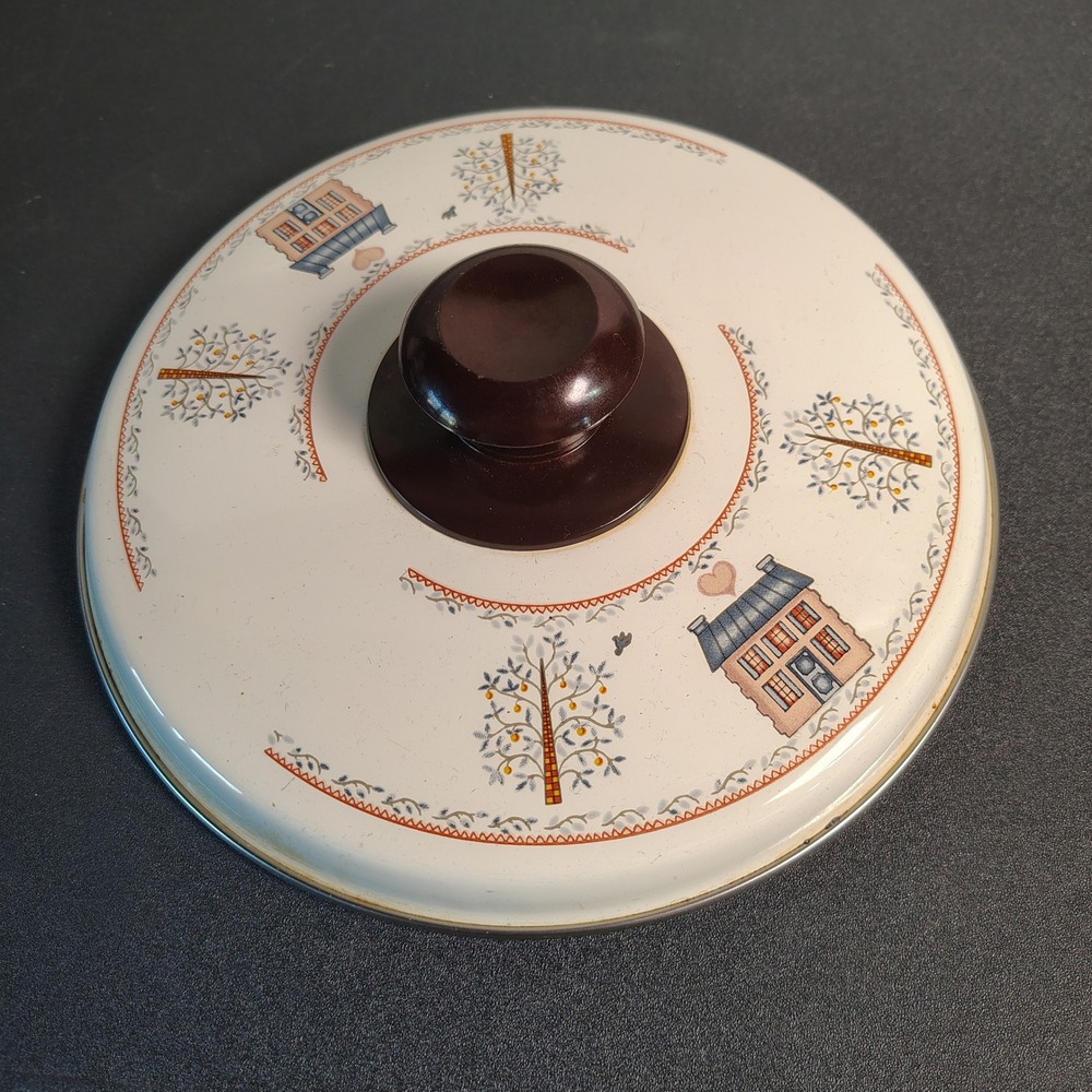Vintage Enamel Pot Lid 7.75" Cottagecore Replacement